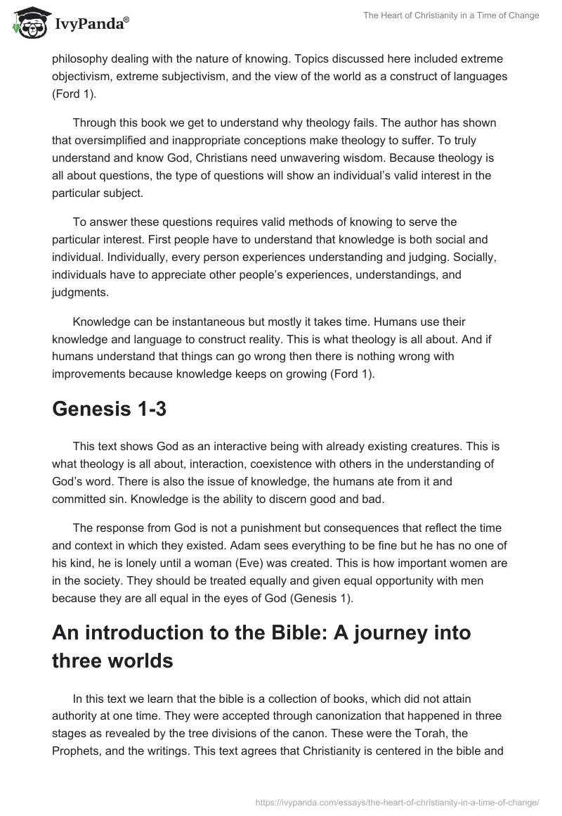 The Heart of Christianity in a Time of Change. Page 5