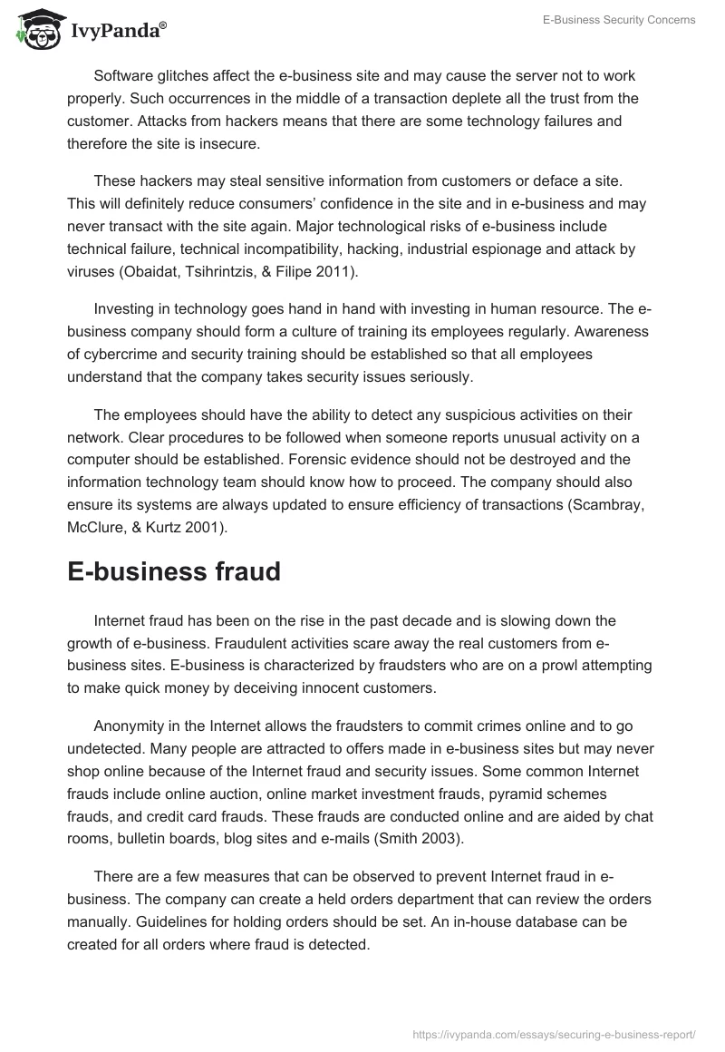 E-Business Security Concerns. Page 3