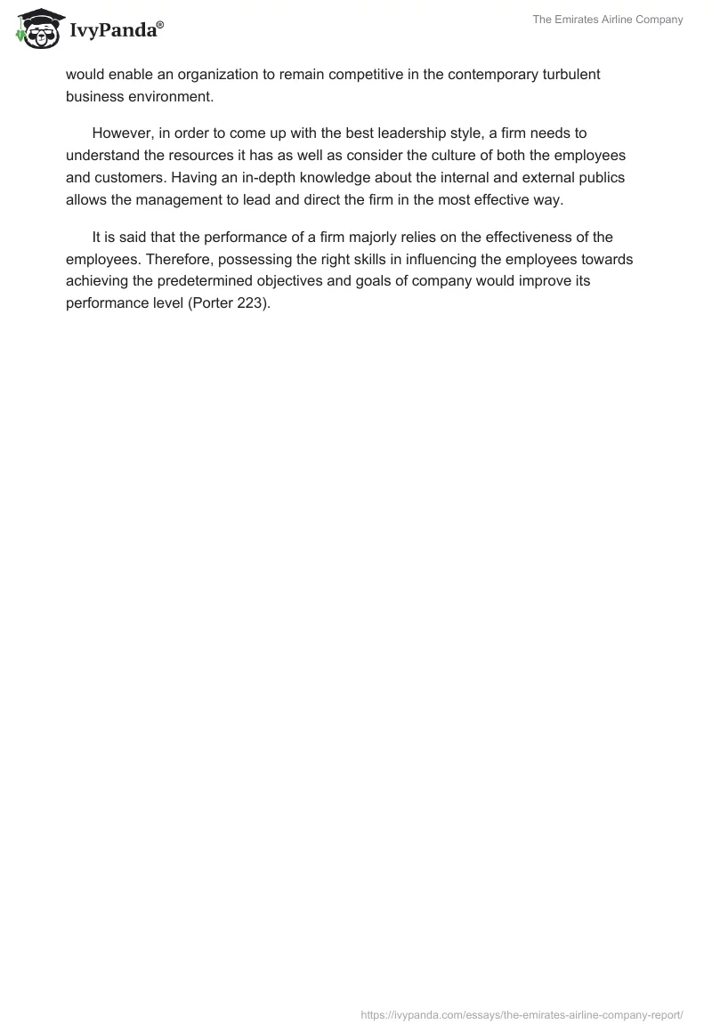 The Emirates Airline Company. Page 5