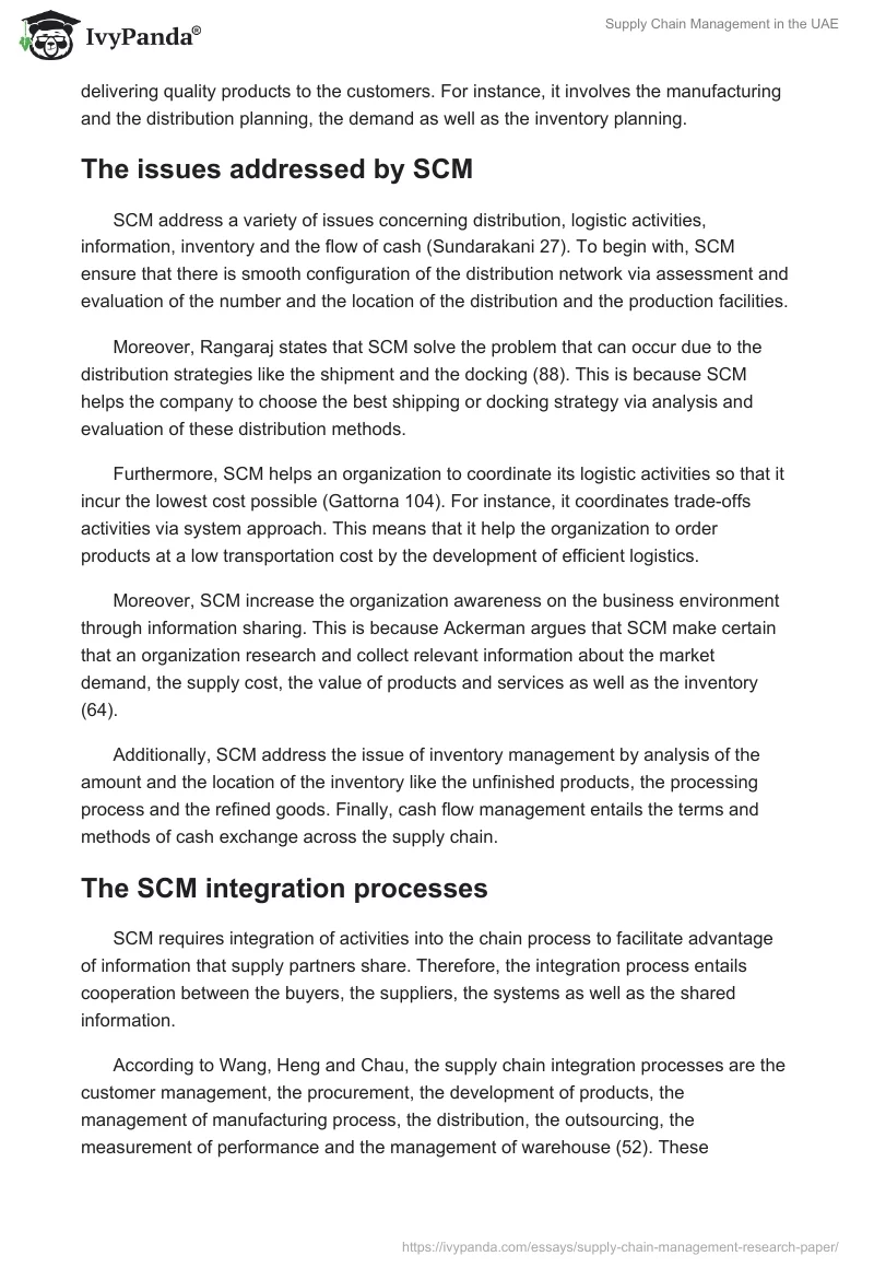 Supply Chain Management in the UAE. Page 3