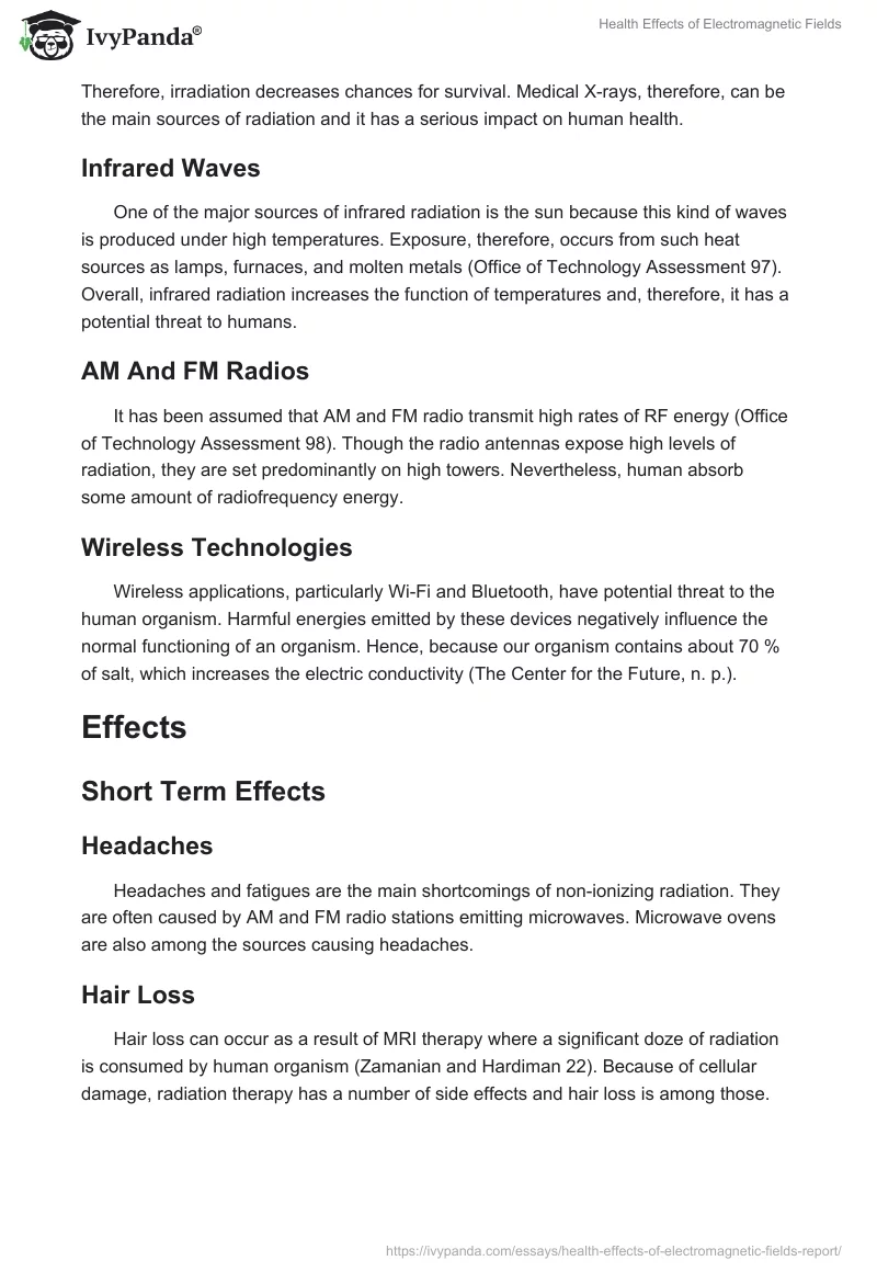 Health Effects of Electromagnetic Fields. Page 2