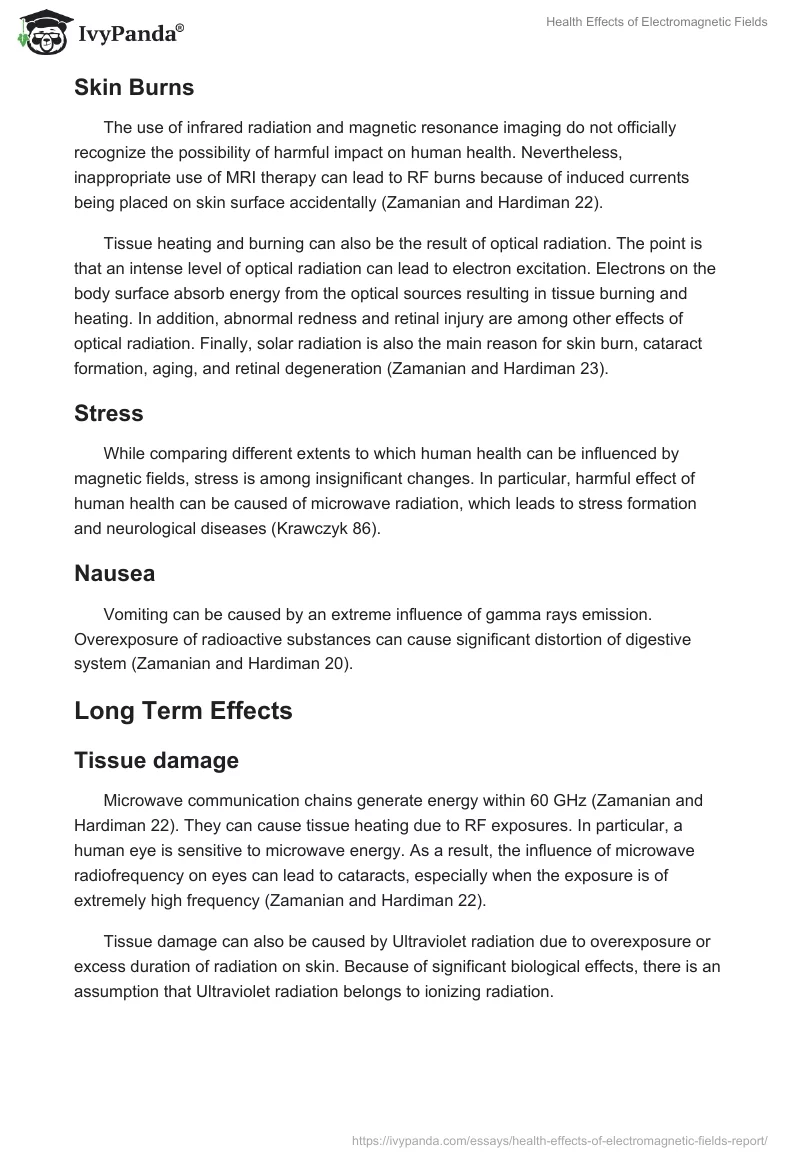 Health Effects of Electromagnetic Fields. Page 3