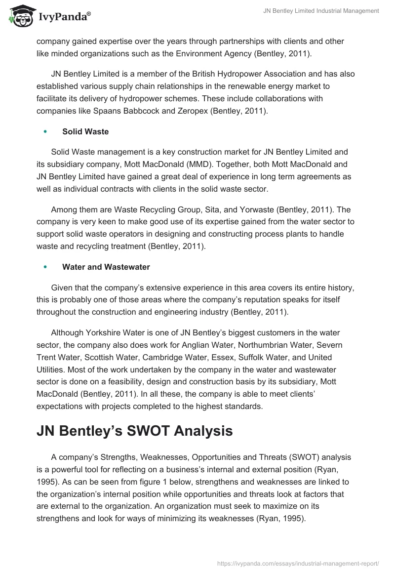 JN Bentley Limited Industrial Management. Page 4