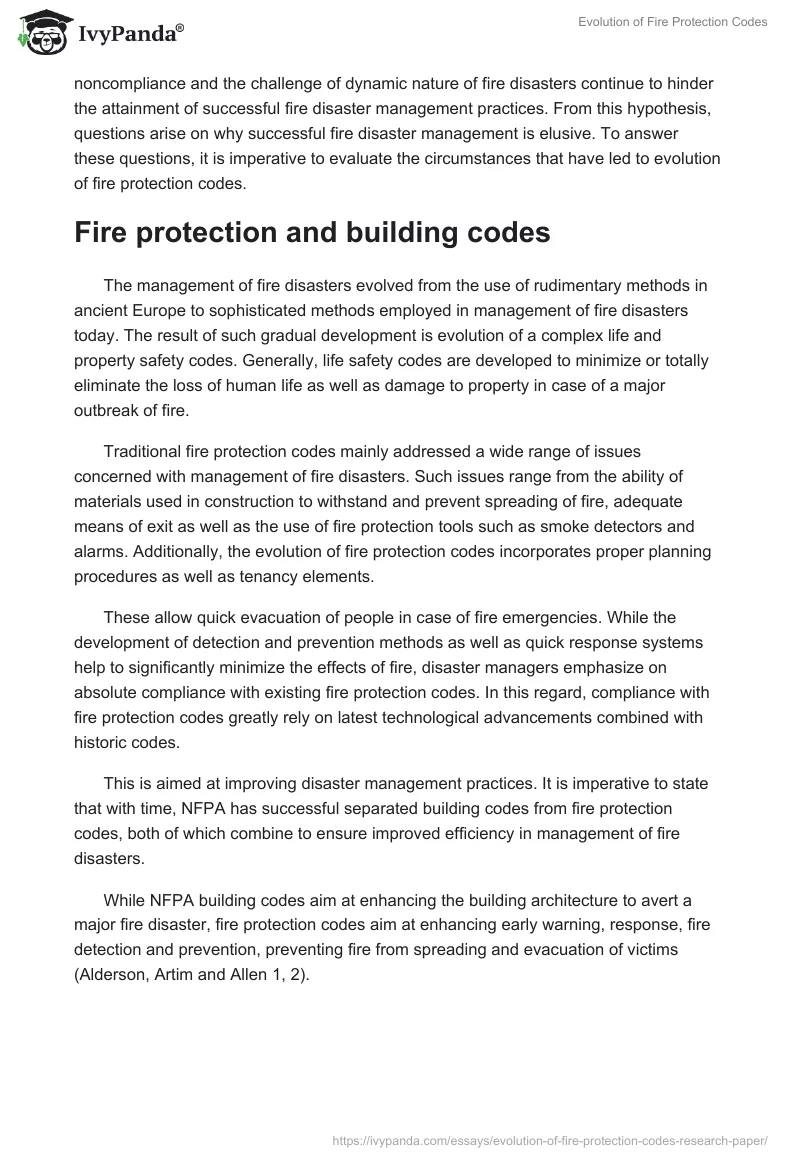 Evolution of Fire Protection Codes. Page 2