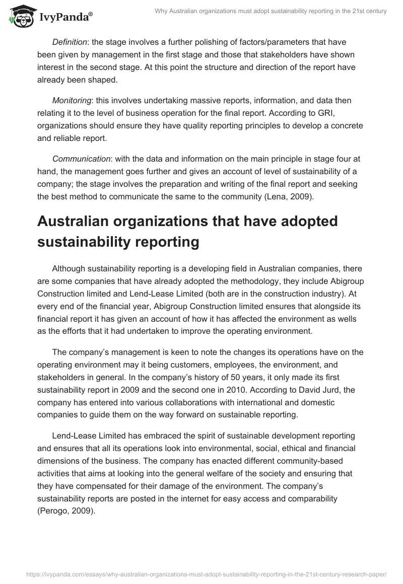 Why Australian organizations must adopt sustainability reporting in the 21st century. Page 4