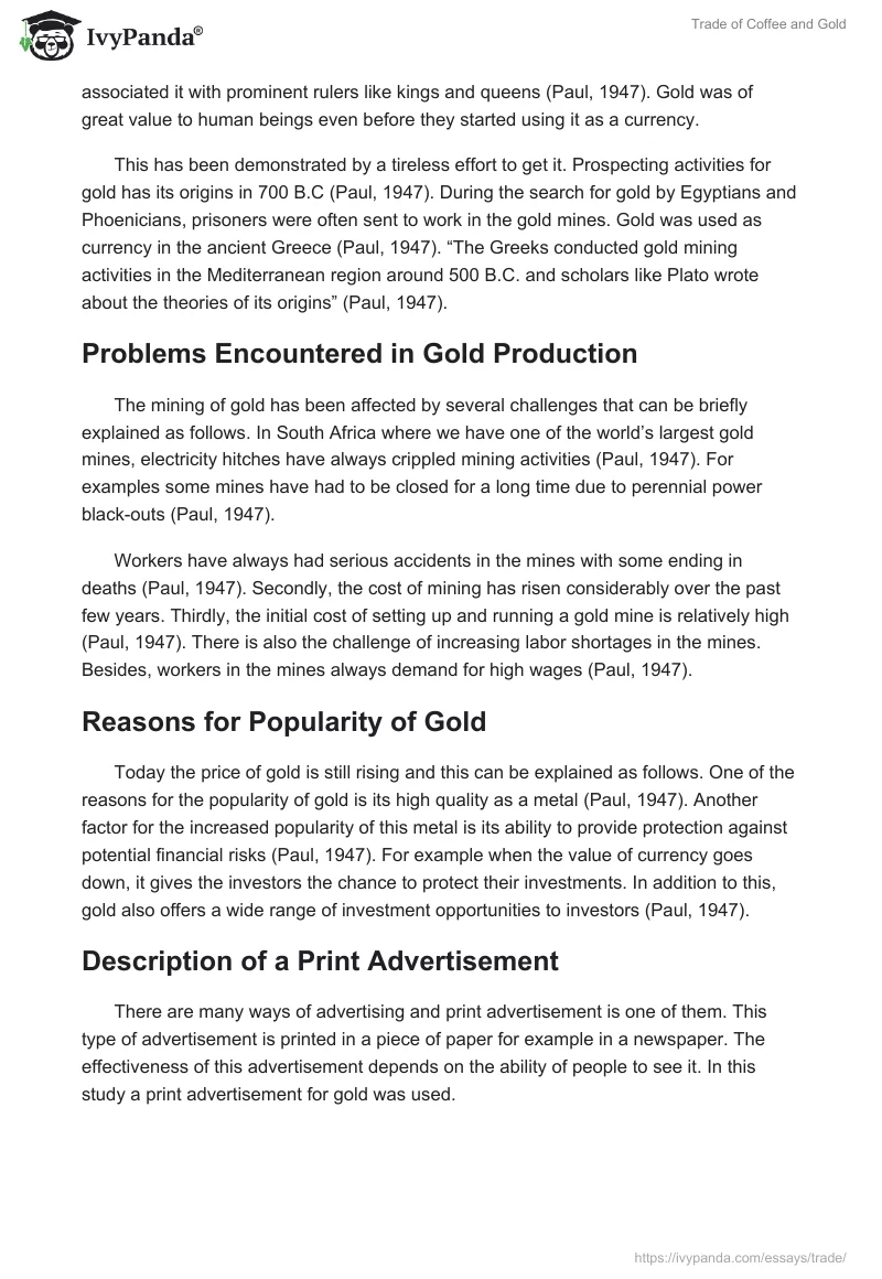 Trade of Coffee and Gold. Page 3