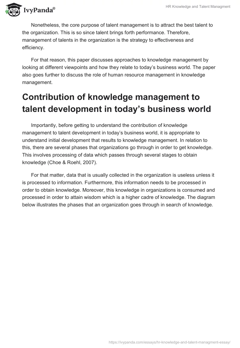 HR Knowledge and Talent Managment. Page 2