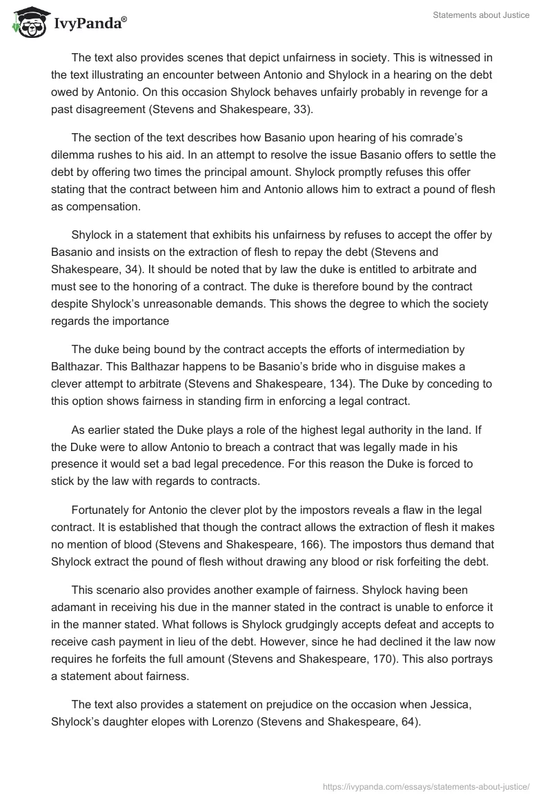 Statements about Justice. Page 3