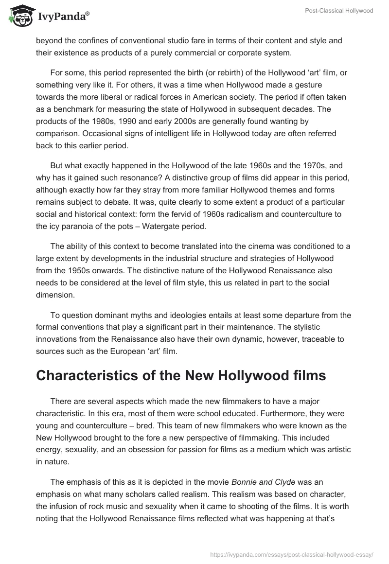 Post-Classical Hollywood. Page 5