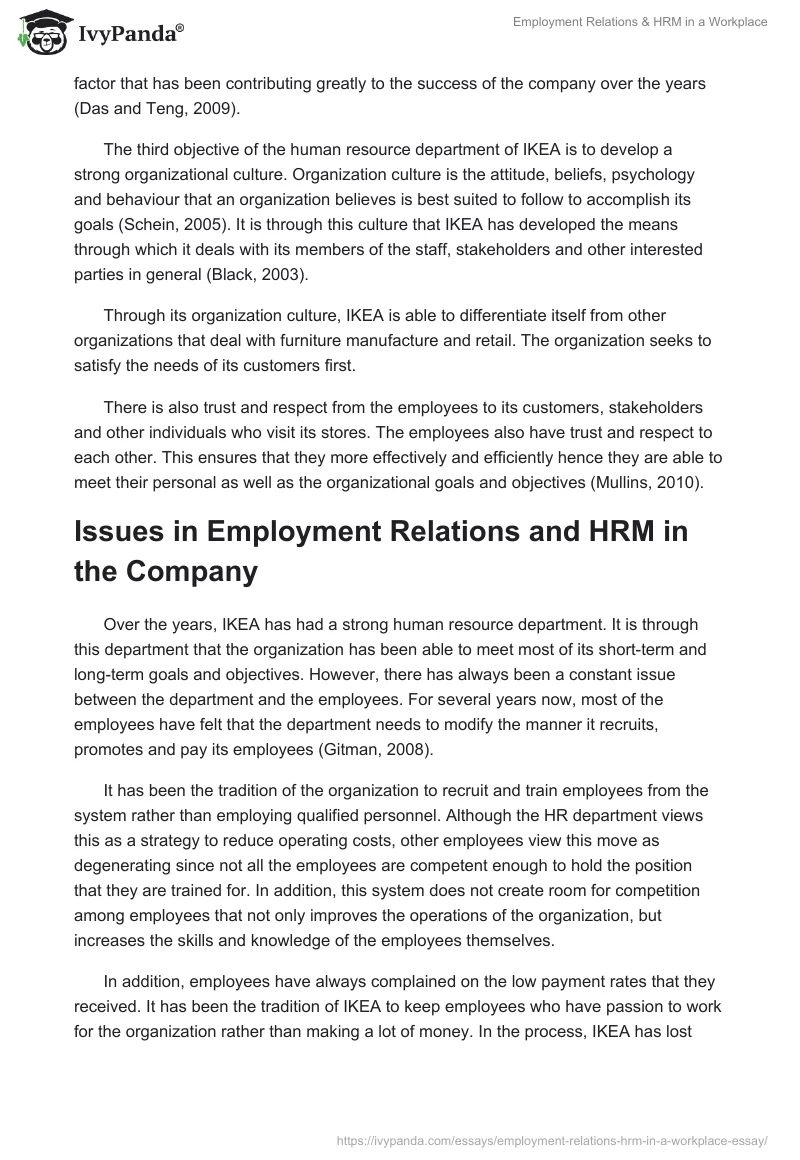 Employment Relations & HRM in a Workplace. Page 4