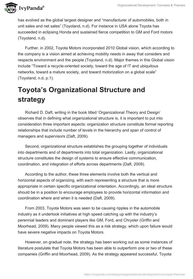 Organizational Development: Concepts & Theories. Page 2