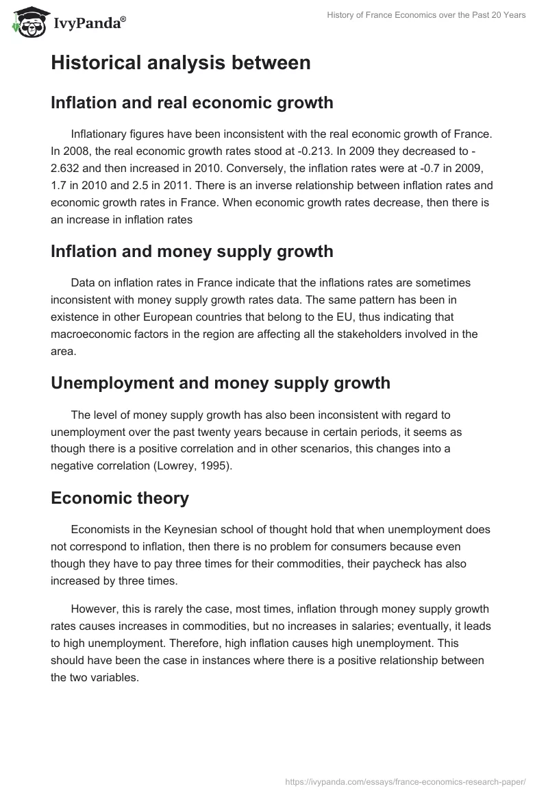 History of France Economics over the Past 20 Years. Page 5