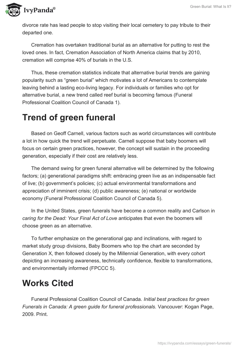 Green Burial: What Is It?. Page 2