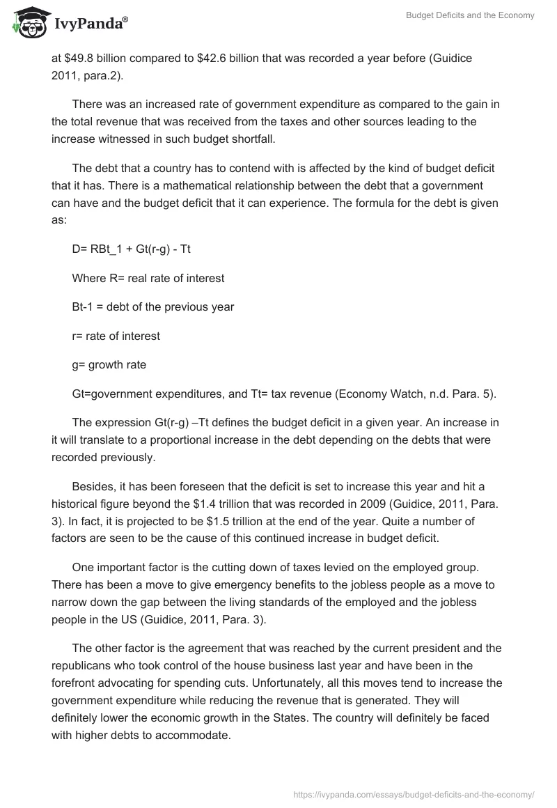 Budget Deficits and the Economy. Page 5