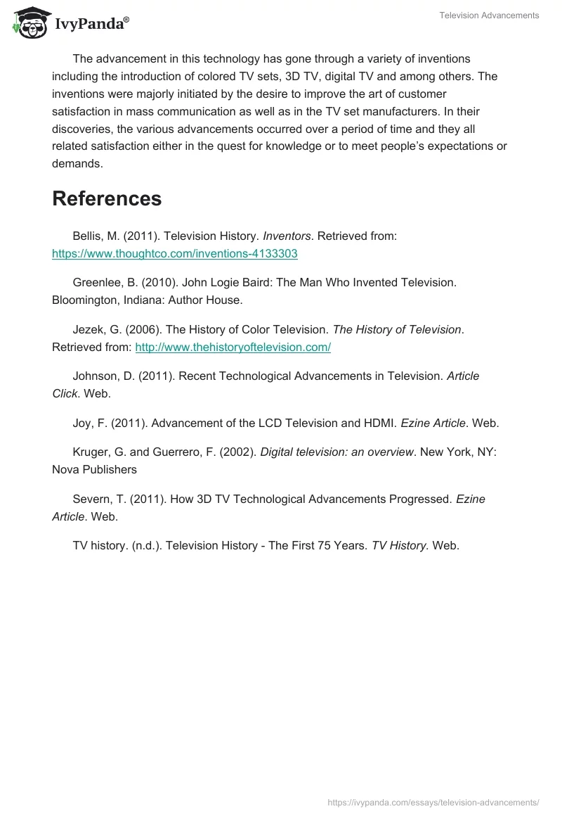 Television Advancements. Page 4