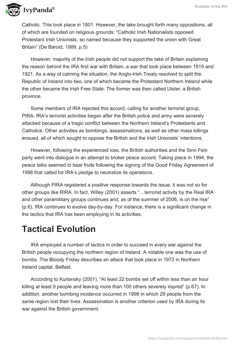 Evolution of the IRA. Page 3