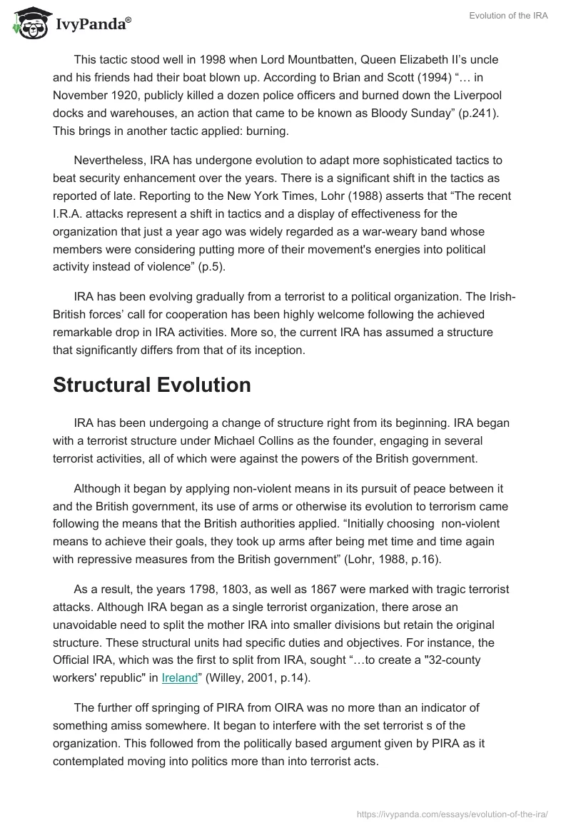 Evolution of the IRA. Page 4