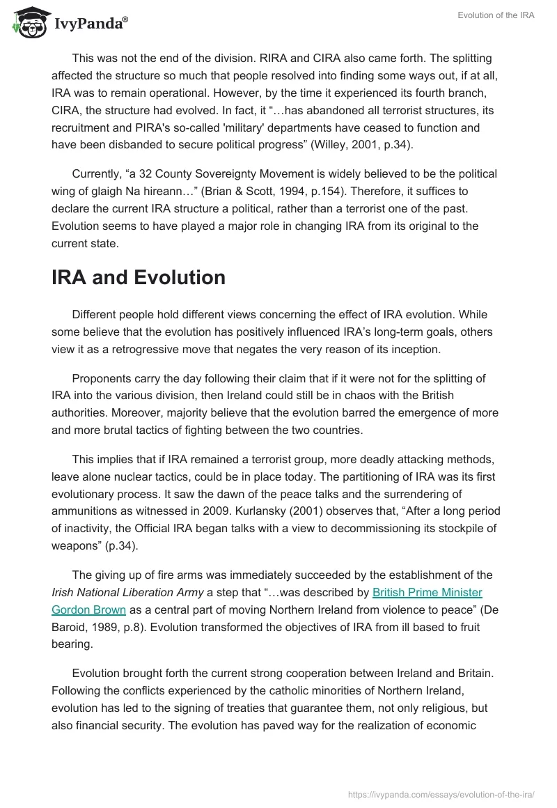 Evolution of the IRA. Page 5