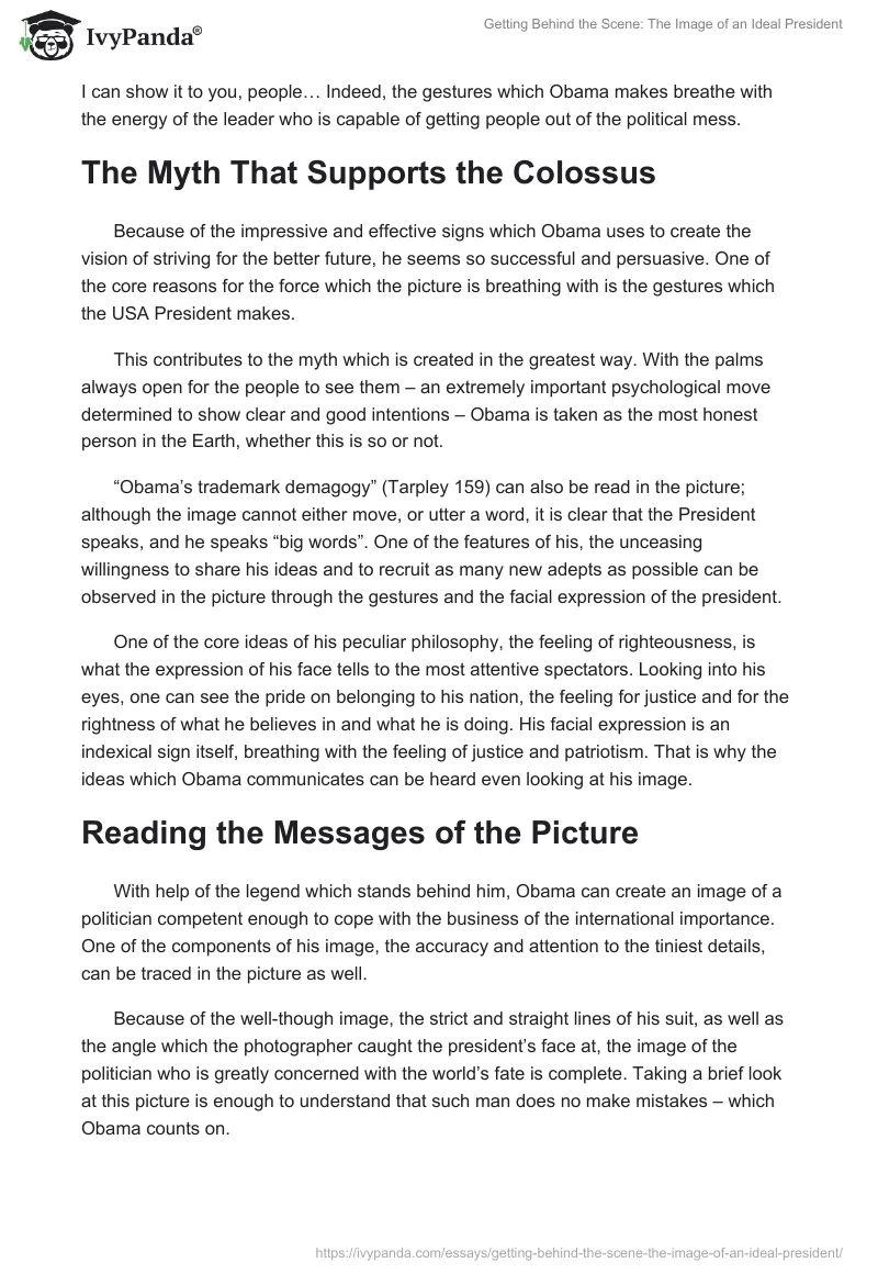 Getting Behind the Scene: The Image of an Ideal President. Page 2
