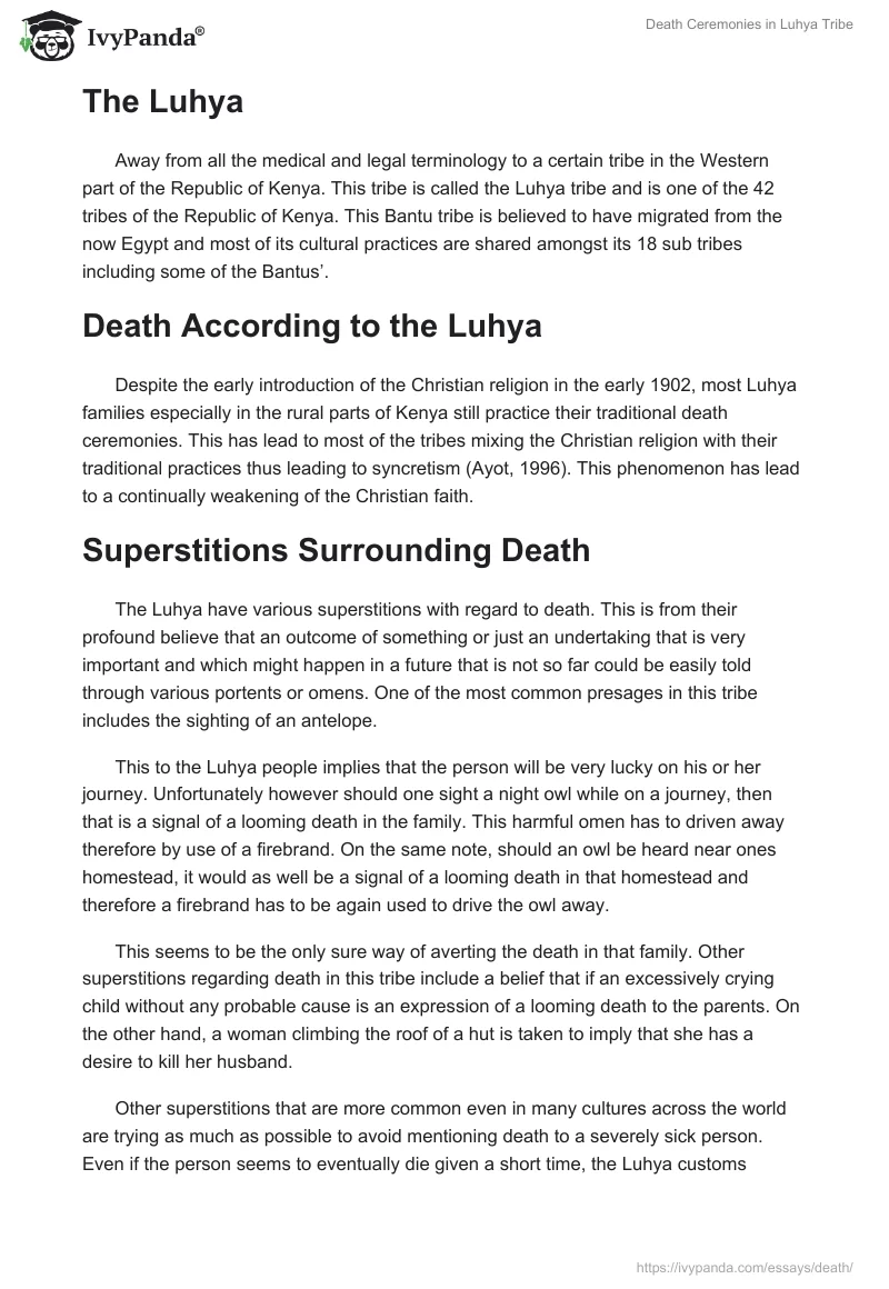 Death Ceremonies in Luhya Tribe. Page 2