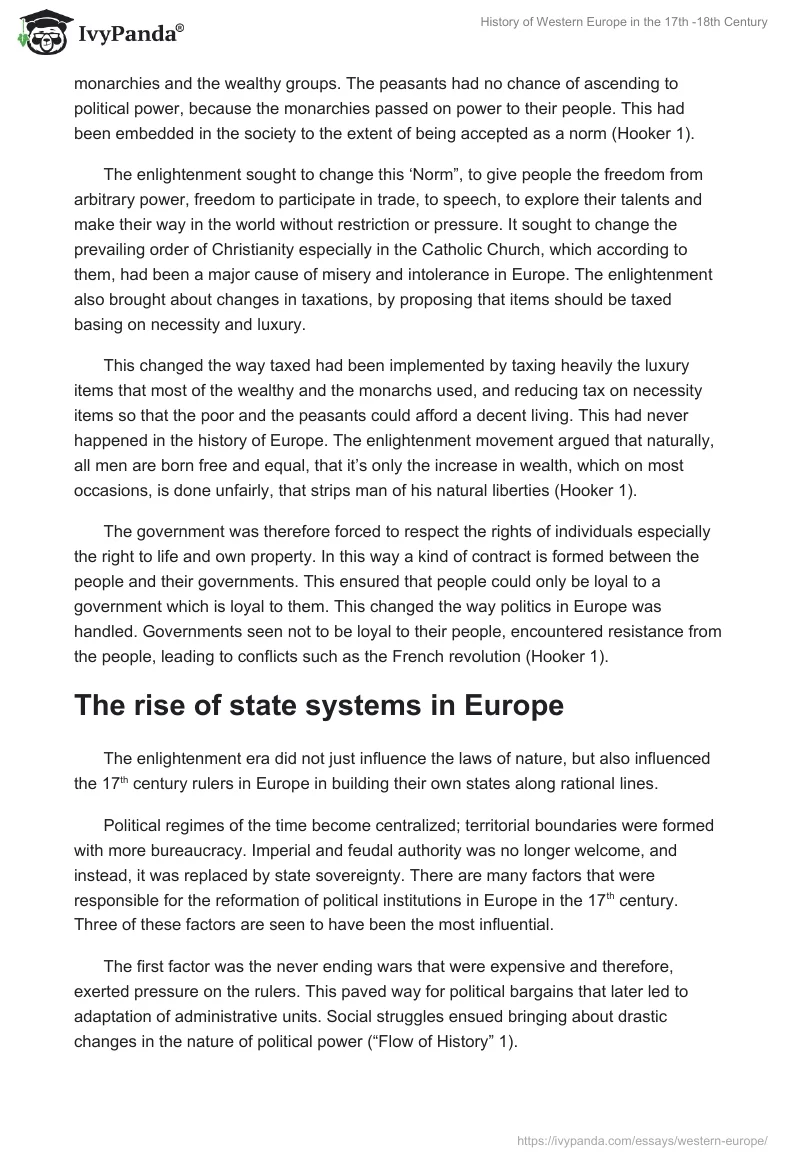 History of Western Europe in the 17th -18th Century. Page 3