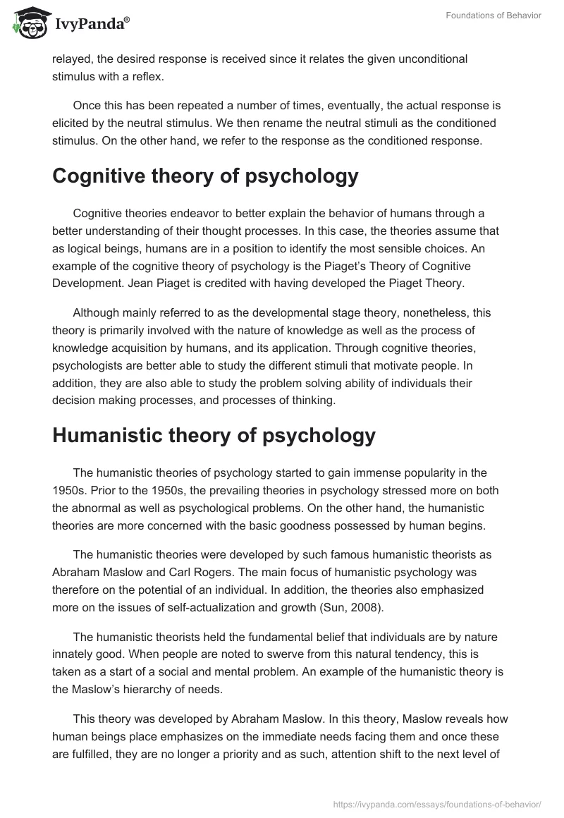 Foundations of Behavior. Page 2