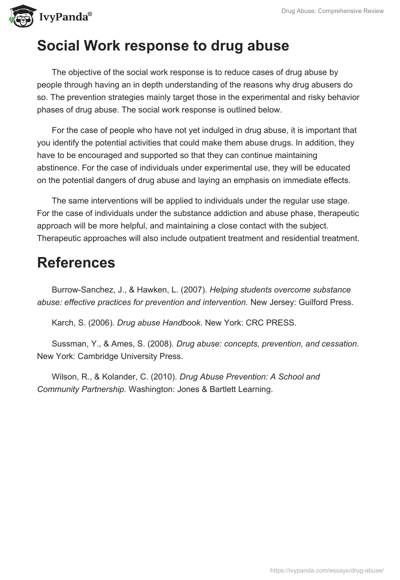 example of literature review on drug abuse