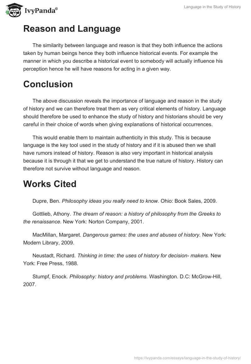 Language in the Study of History. Page 4