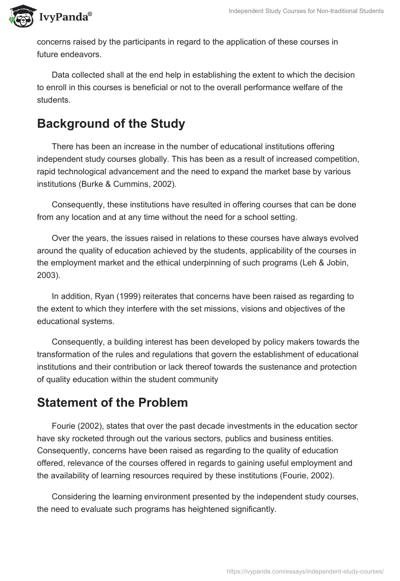 Independent Study Courses for Non-traditional Students. Page 2