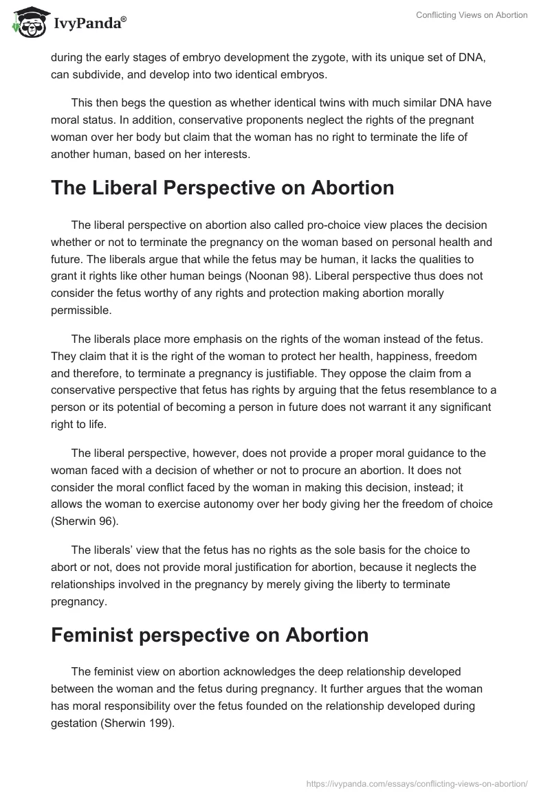 Conflicting Views on Abortion. Page 2