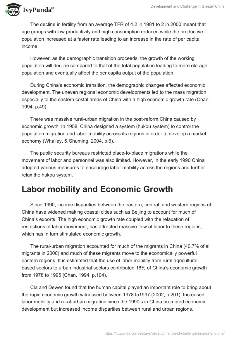 Development and Challenge in Greater China. Page 2