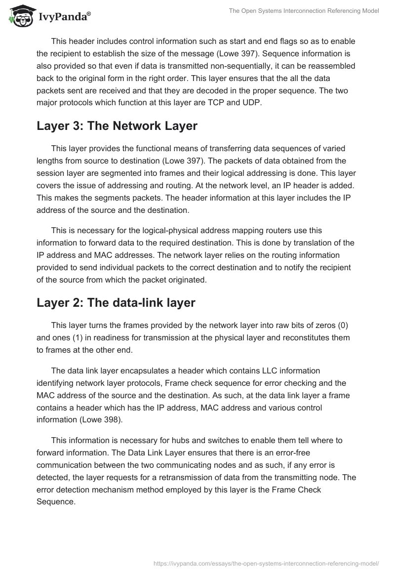 The Open Systems Interconnection Referencing Model. Page 5