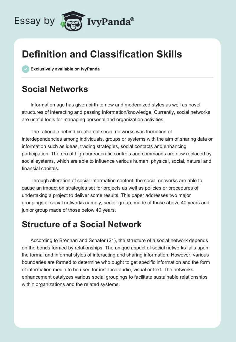 Definition and Classification Skills. Page 1