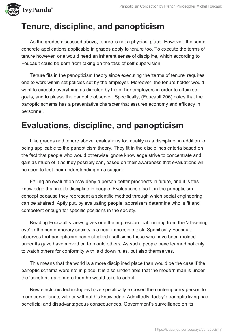Panopticism Conception by French Philosopher Michel Foucault. Page 4