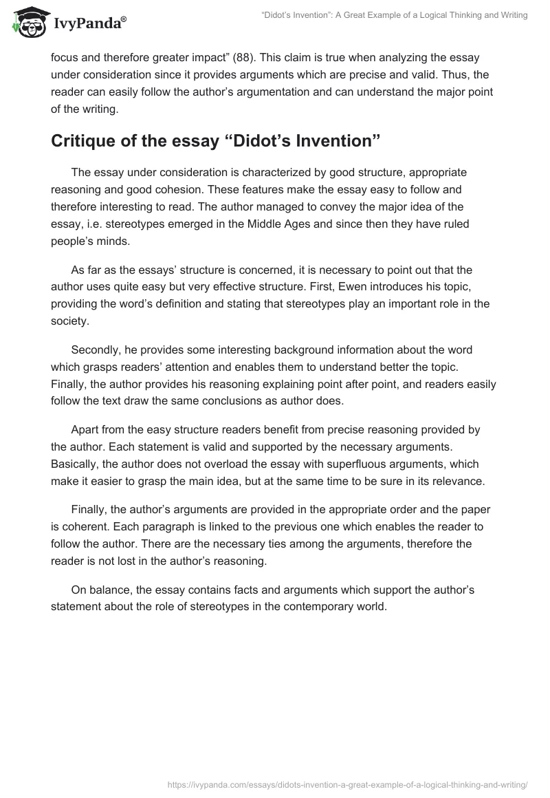 “Didot’s Invention”: A Great Example of a Logical Thinking and Writing. Page 4