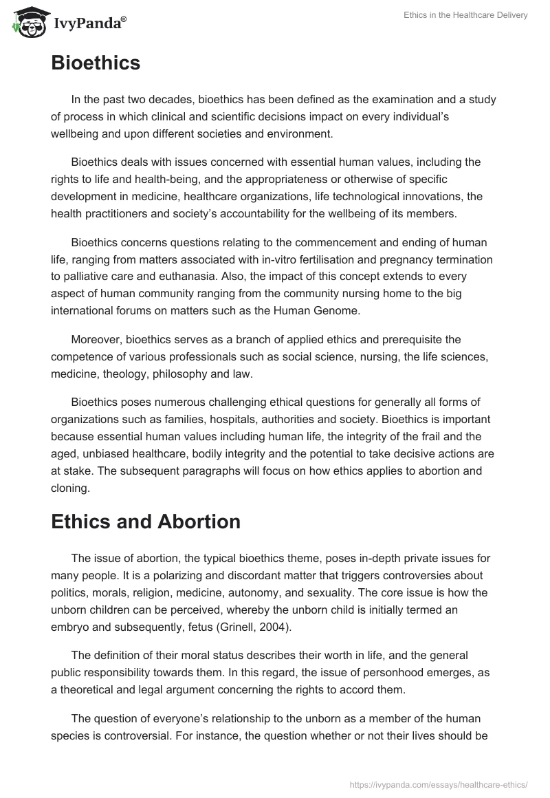 Ethics in the Healthcare Delivery. Page 3