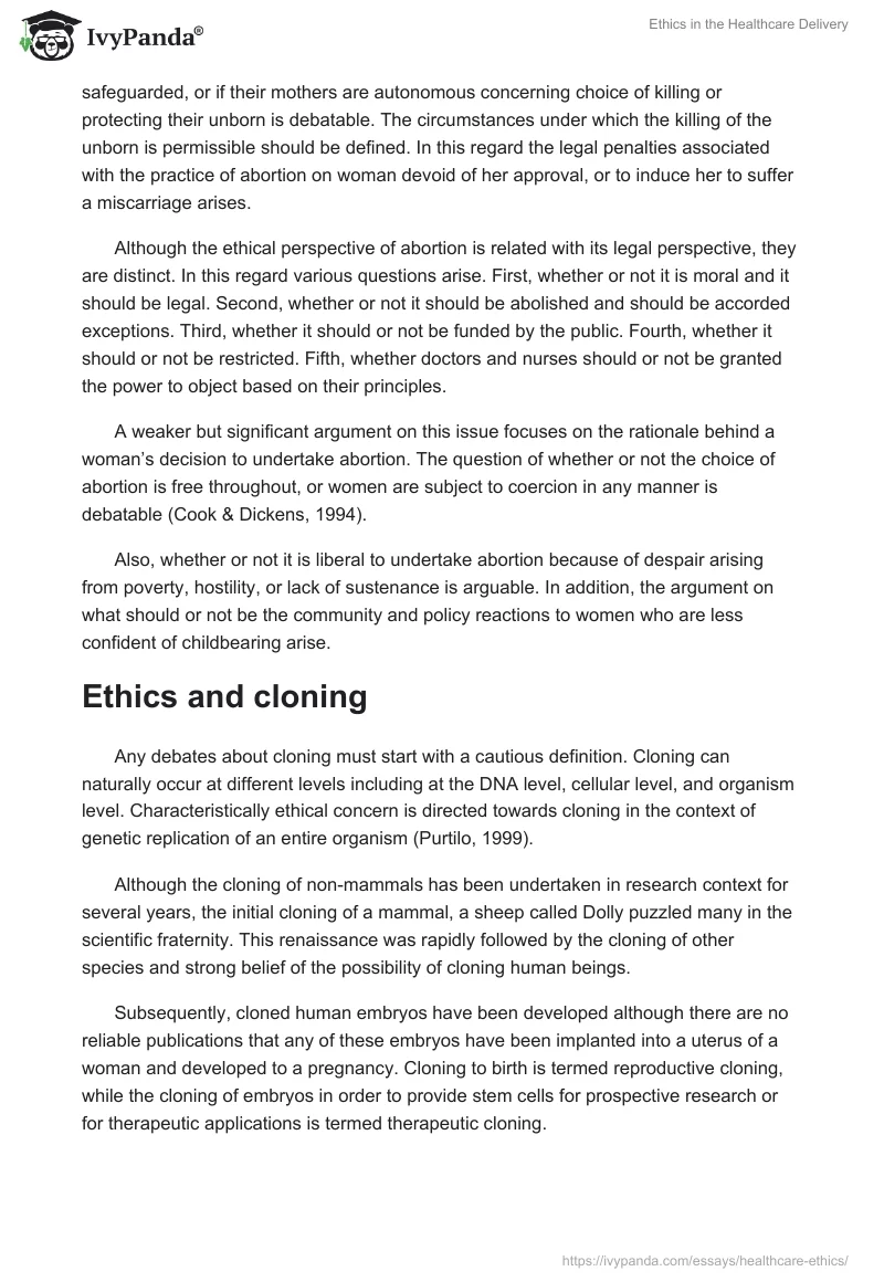 Ethics in the Healthcare Delivery. Page 4