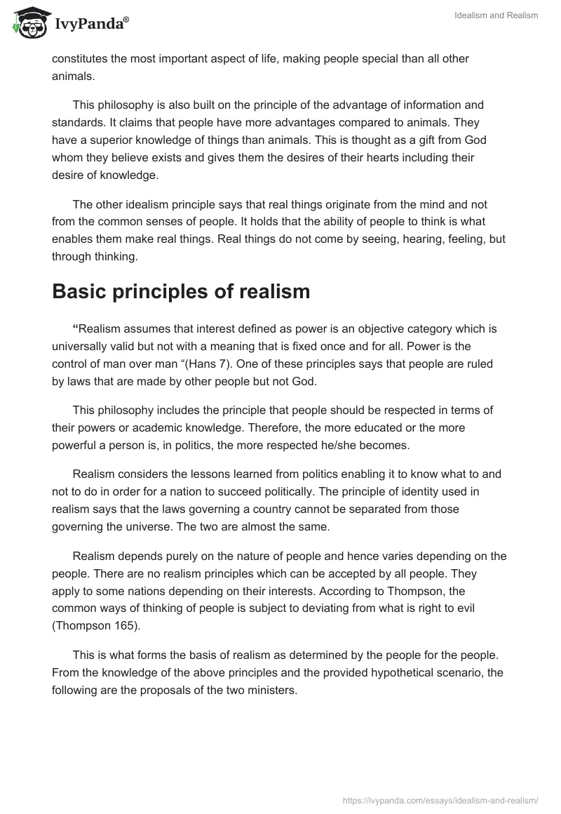 Idealism and Realism. Page 2