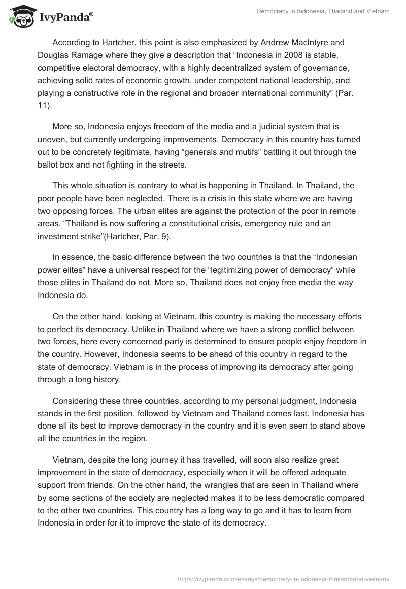 Democracy in Indonesia, Thailand and Vietnam. Page 5