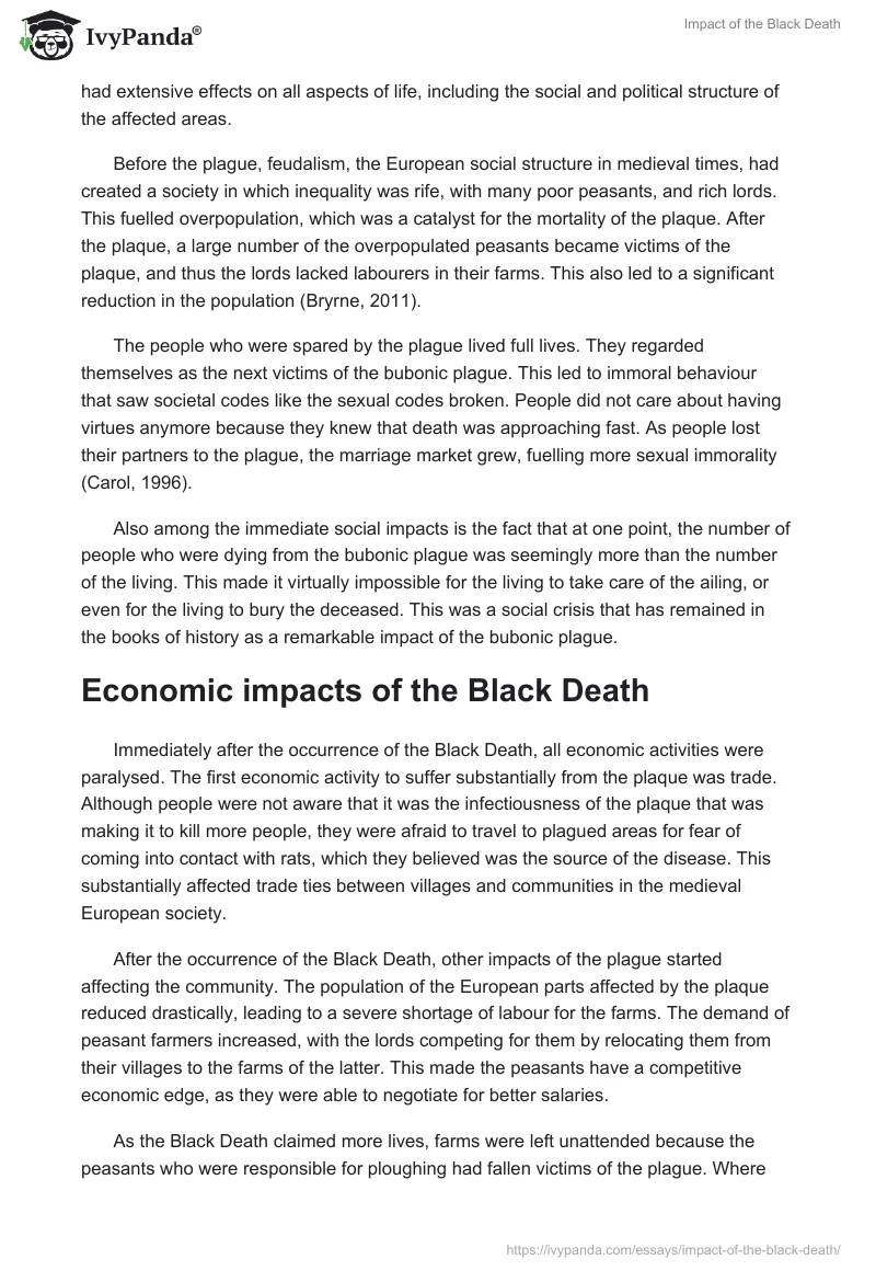 Impact of the Black Death. Page 2