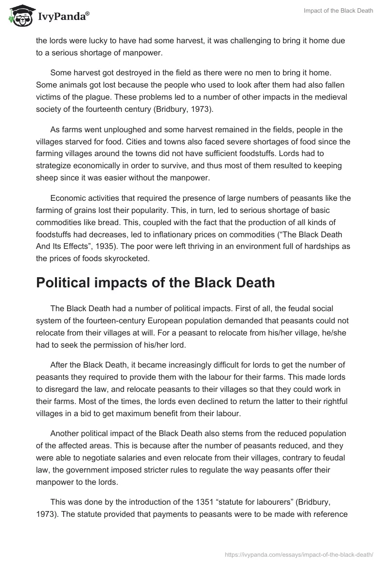 the black death essay