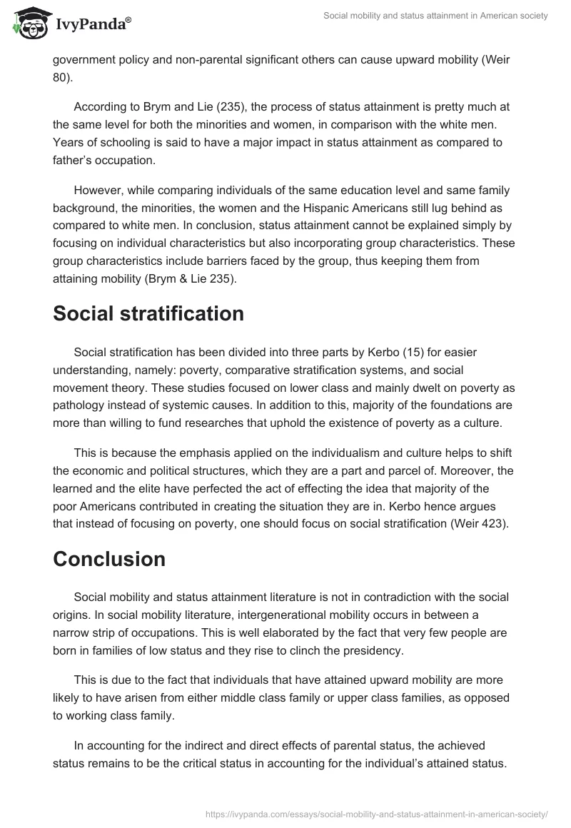 Social mobility and status attainment in American society. Page 3