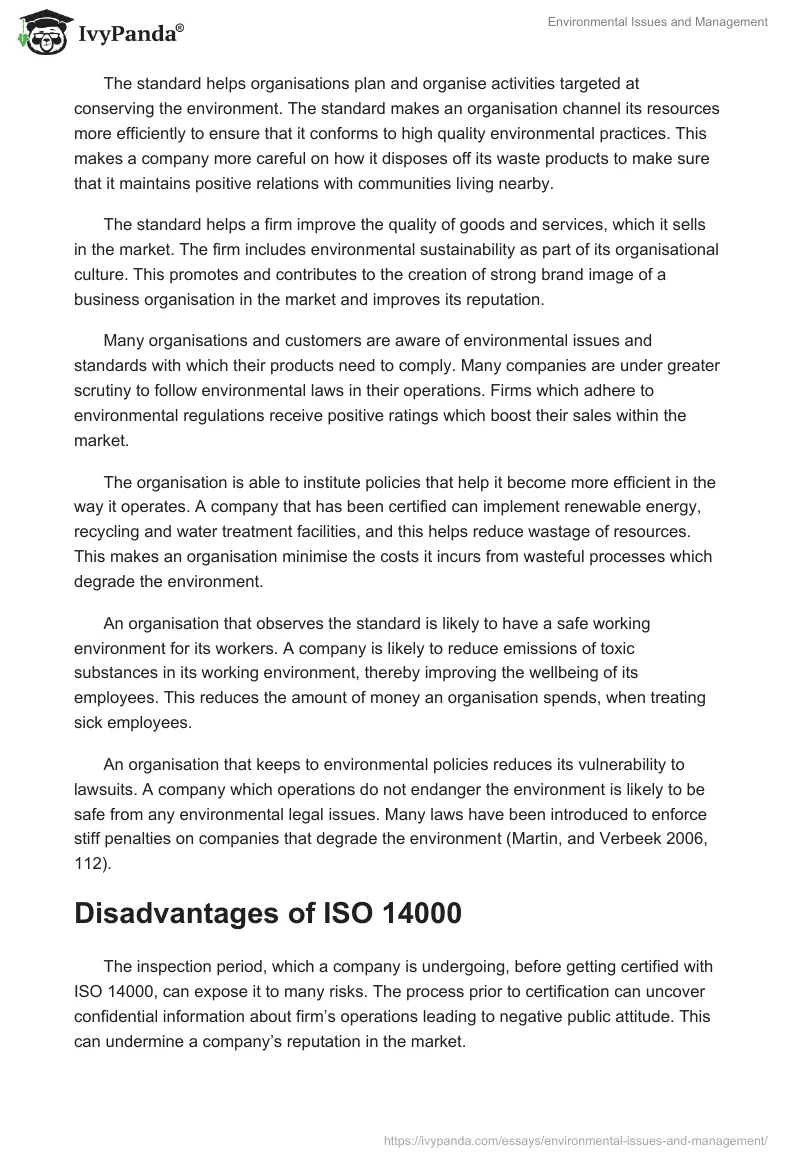 Environmental Issues and Management. Page 2