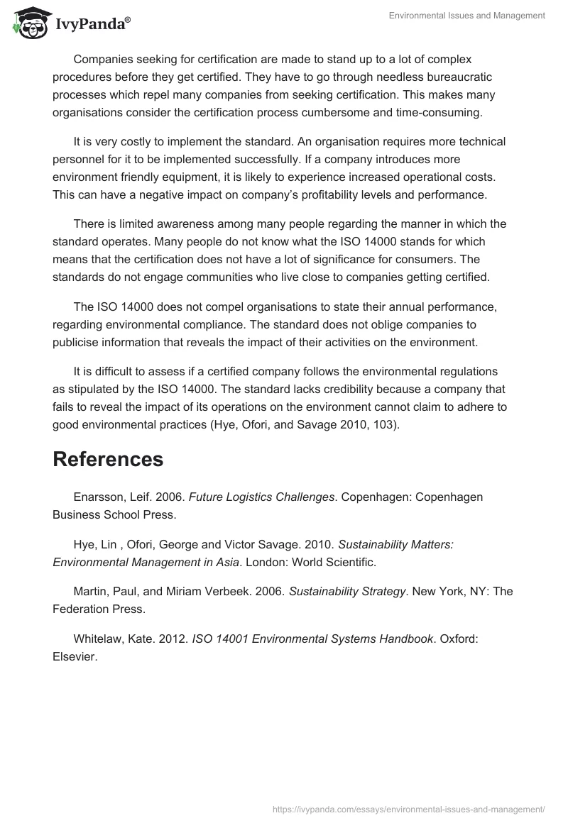 Environmental Issues and Management. Page 3