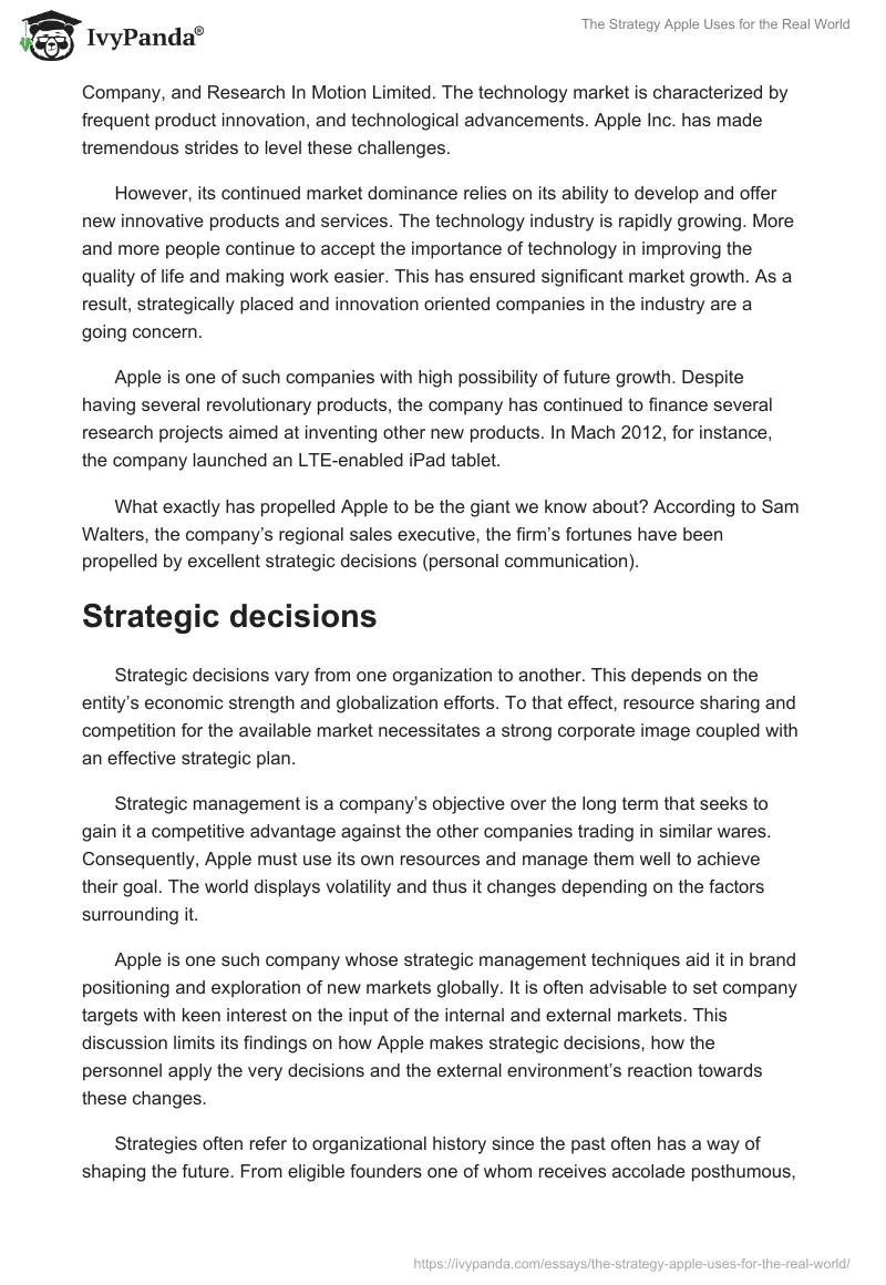 The Strategy Apple Uses for the Real World. Page 2