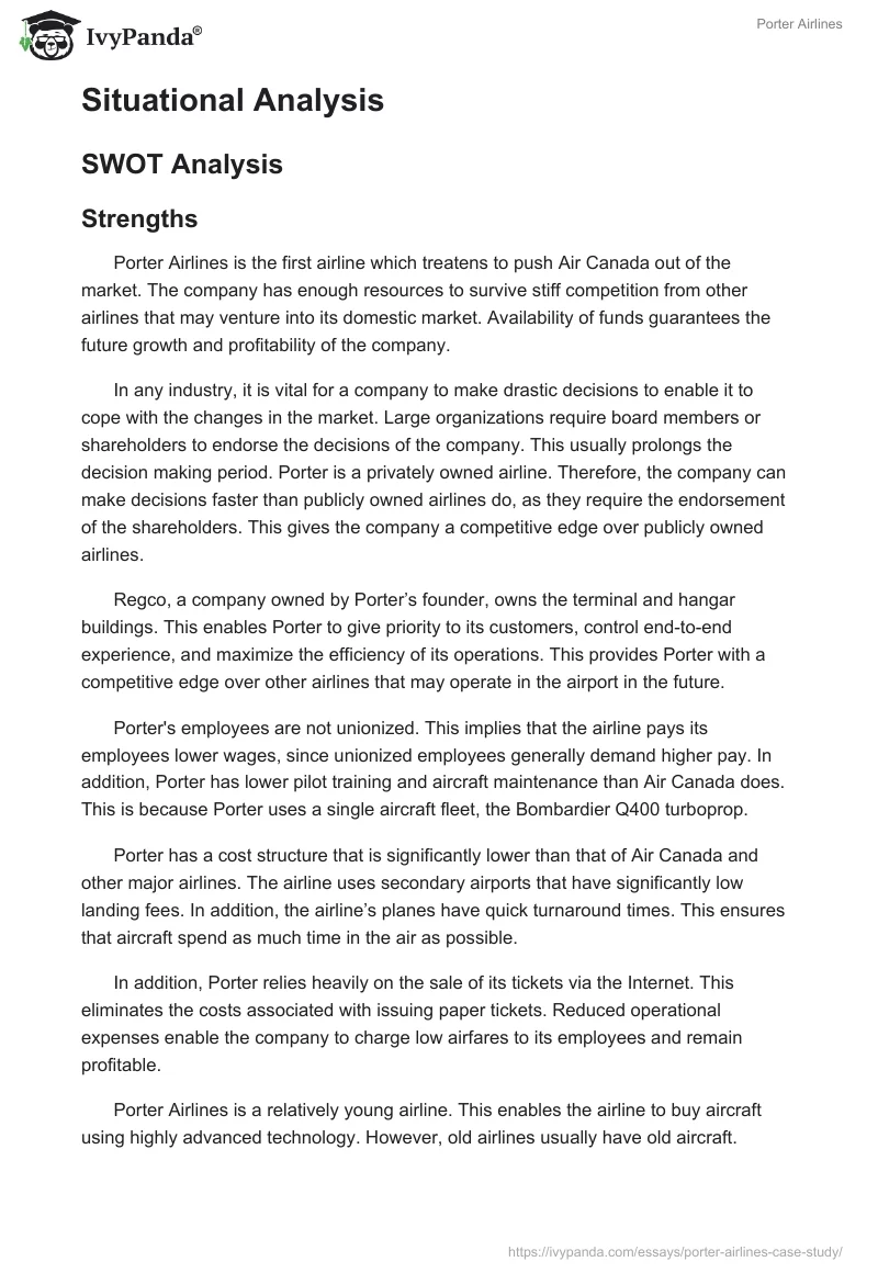 Porter Airlines. Page 3
