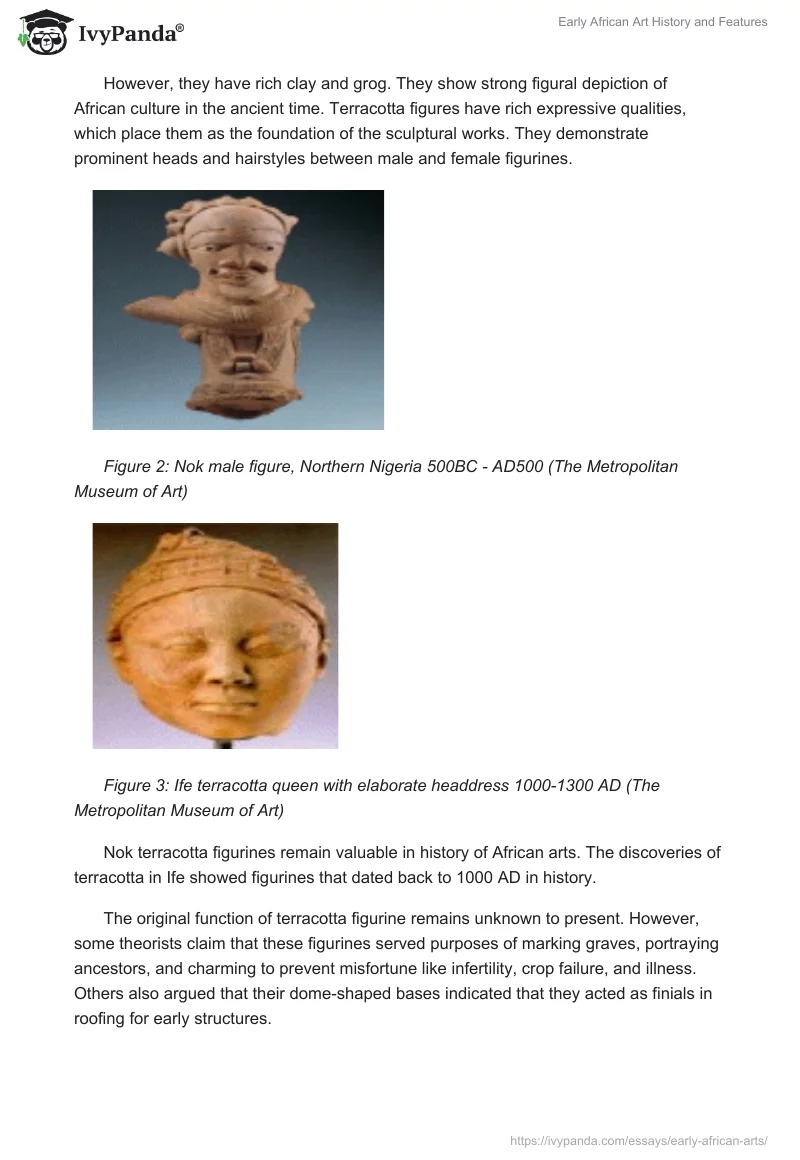Early African Art History and Features. Page 3