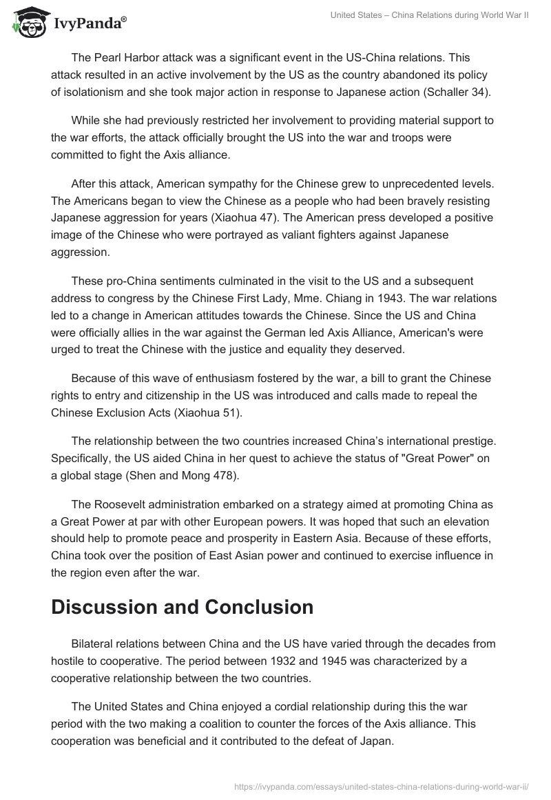 United States – China Relations During World War II. Page 3