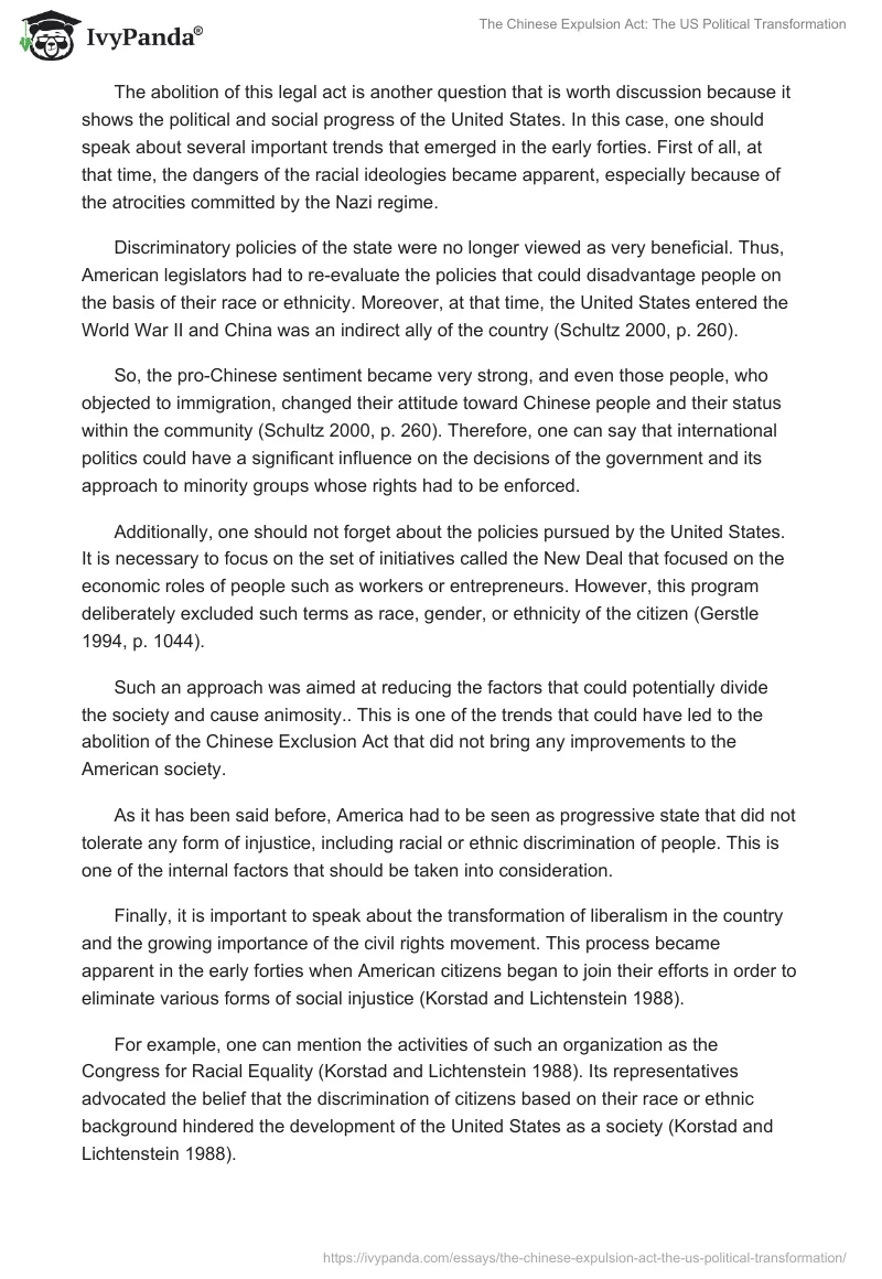 The Chinese Expulsion Act: The US Political Transformation. Page 3