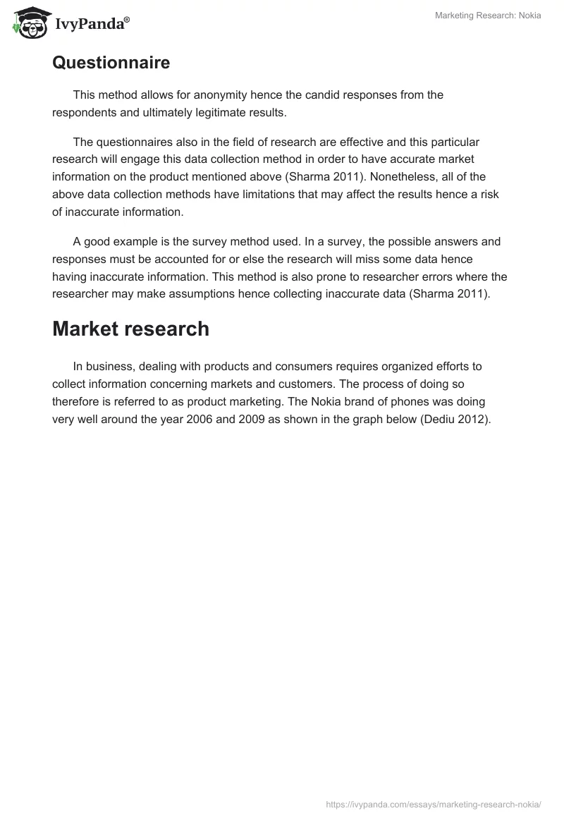 Marketing Research: Nokia. Page 4